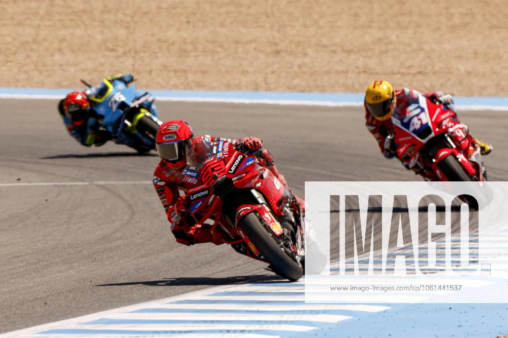 MotoGP Of Spain - Race Marc Marquez of the Ducati Lenovo Team races during the MotoGP of Spain 2025 - Gran Premio Estrella Galicia 0,0 at Circuito de Jerez in Jerez de la Frontera, Spain, on April 27, 2025. Jerez de la Fontrera Spain