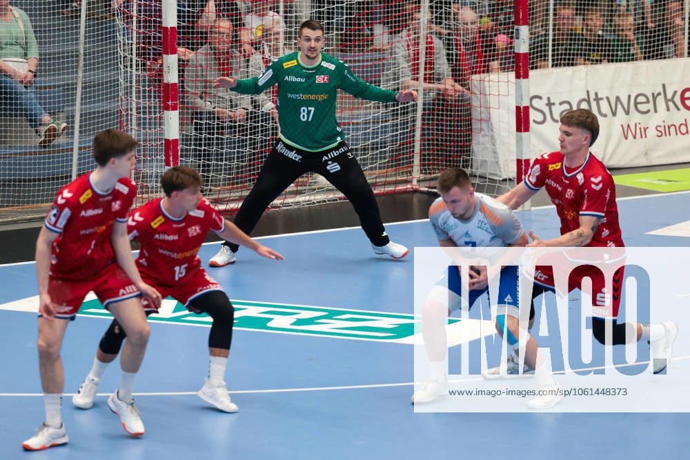 2 Handball Bundesliga, Matchday 29, TuSEM Essen Dessau Rosslauer HV, Goalkeeper Dominik Plaue TuSEM Essen , Essen Am Hallo NRW Germany xRHR PHOTO DEx