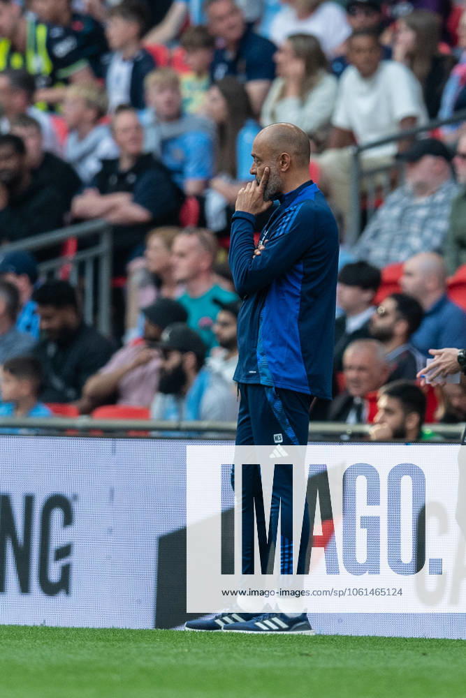Nuno Espirito Santo, Manager of Nottingham Forest during the FA Cup Semi Final match between Nottingham Forest and Manchester City at Wembley Stadium, London, England on 27 April 2025.