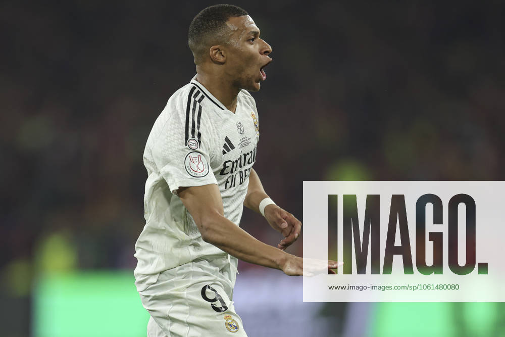 FC Barcelona, Barca Real Madrid CF. Copa del Rey. Final. Kylian Mbappe of Real Madrid during the Copa del Rey match, Final, between FC Barcelona and Real Madrid CF played at La Cartuja Stadium on April 26, 2025 in Sevilla, Spain.