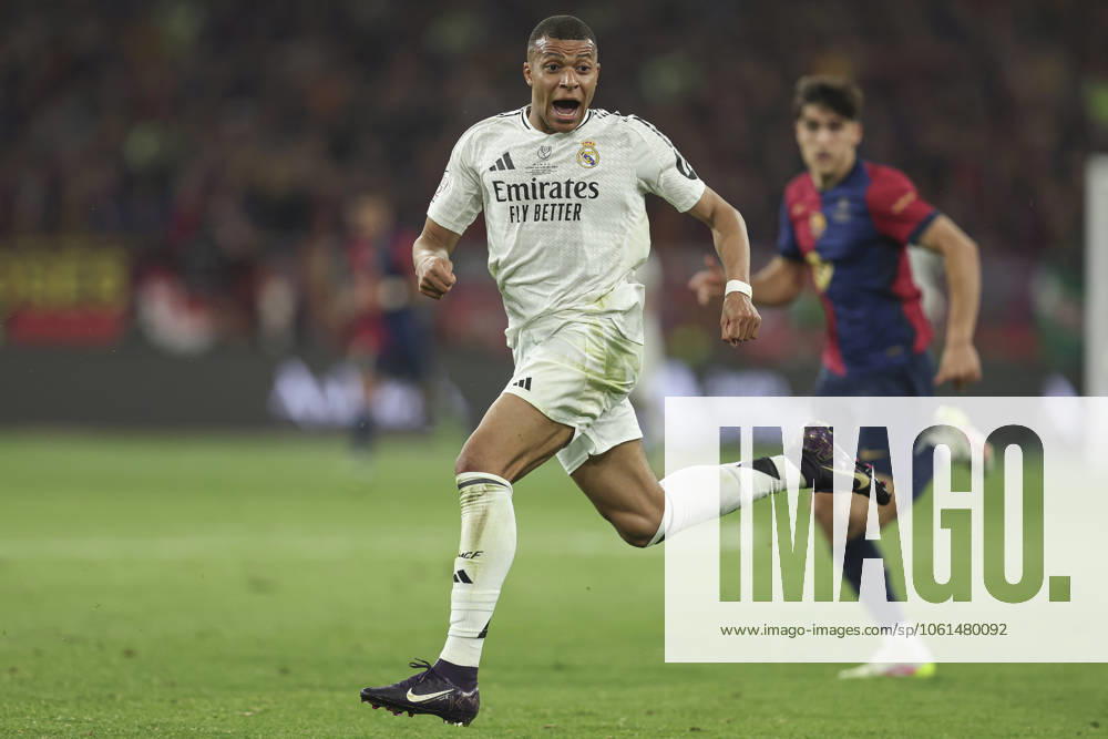 FC Barcelona, Barca Real Madrid CF. Copa del Rey. Final. Kylian Mbappe of Real Madrid during the Copa del Rey match, Final, between FC Barcelona and Real Madrid CF played at La Cartuja Stadium on April 26, 2025 in Sevilla, Spain.