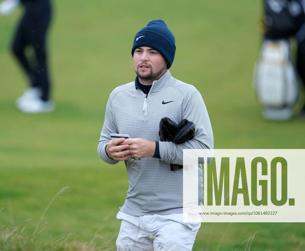 UK: The Alfred Dunhill Links Championship at Kingsbarns, St Andrews, Scotland on 30 September 2022 Pictured: Alex Fitzpatrick (England) on the 10th fairway at Kingsbarns during the second round of the Alfred Dunhill Links Championship 2022 St Andrews Fife Scotland