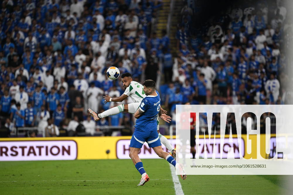 Al Ahli vs Al hilal - AFC Champions League Elite 2025 JEDDAH, SAUDI ARABIA - APRIL 29: Ali Majrashi of Al Ahli =t7=Strong defensive intervention during the AFC Champions League Elite match betweenc al ahli saudi fc vs al hilal saudi at alinma bank stadium at king abdullah sports city.