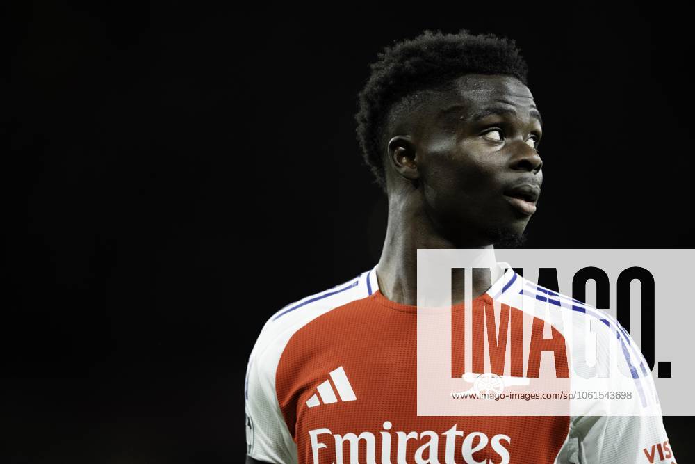 Arsenal FC v Paris Saint-Germain - UEFA Champions League Semi-final First Leg Bukayo Saka during the UEFA Champions League semi-final first leg match between Arsenal and Paris Saint-Germain at Emirates Stadium in London, England, on April 29, 2025.