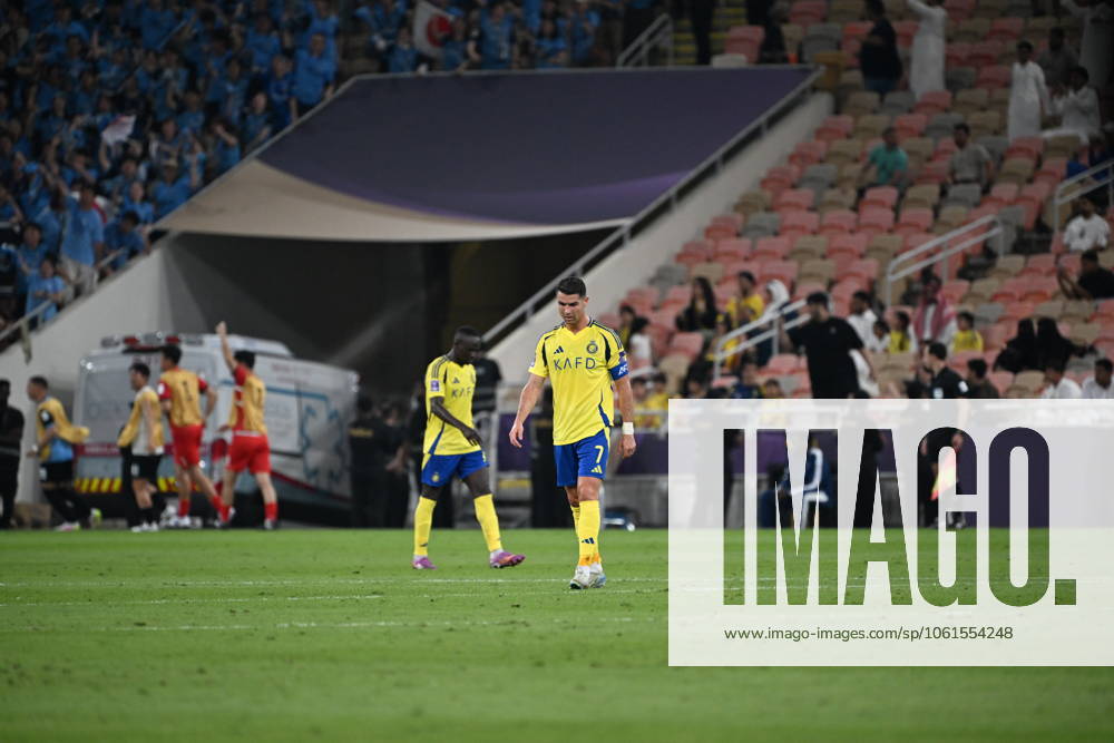 Al Nassr Club (KSA) vs Kawasaki Frontale (JPN) JEDDAH, SAUDI ARABIA - APRIL 30: ronaldo is disappointed Al Nassr Club (KSA) vs Kawasaki Frontale (JPN) during the AFC Champions League Elite match betweenc at alinma bank stadium at king abdullah sports city.