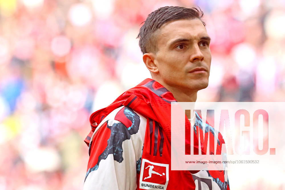 16 Joao Palhinha FCB Portraet, Portrait, at the end of the match, Soccer 1 BL FC Bayern München 1 FSV Mainz 05 26 04 2025 Allianz Arena PHOTO Mladen Lackovic LakoPress