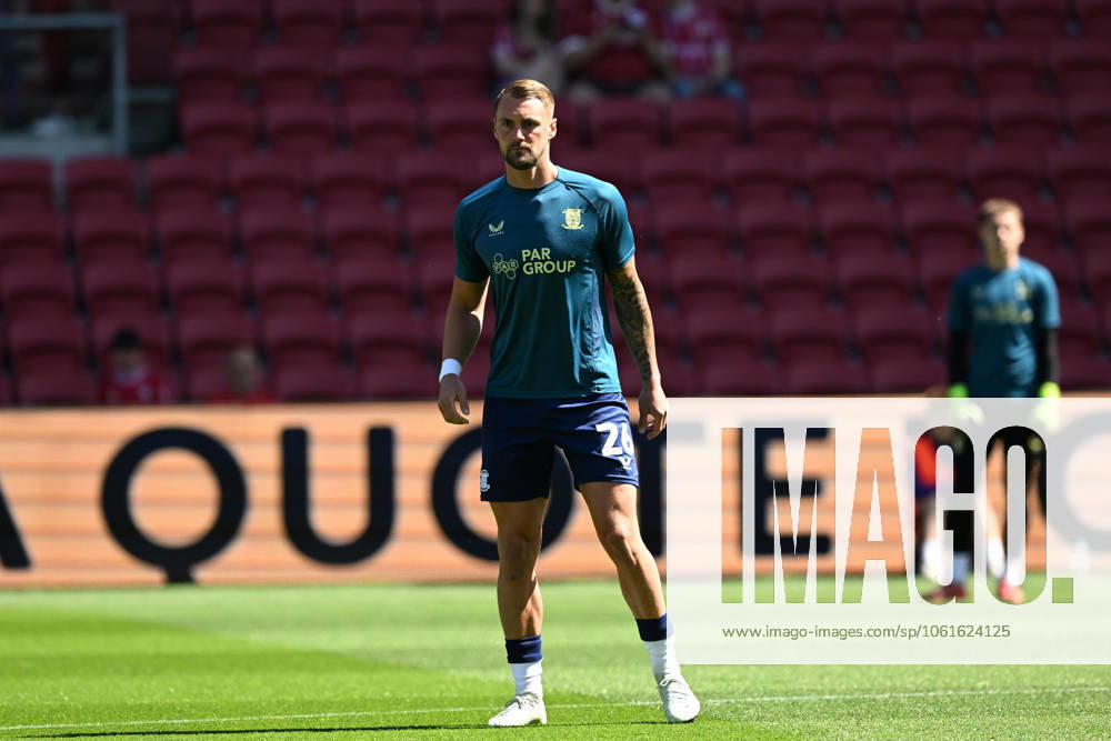 Bristol City v Preston North End EFL Sky Bet Championship 03 05 2025. Patrick Bauer (26) of Preston North End warming up ahead of the EFL Sky Bet Championship match between Bristol City and Preston North End at Ashton Gate, Bristol, England on 3 May 2025. Bristol Ashton Gate Bristol England Editorial use only DataCo restrictions apply See www.football-dataco.com ,