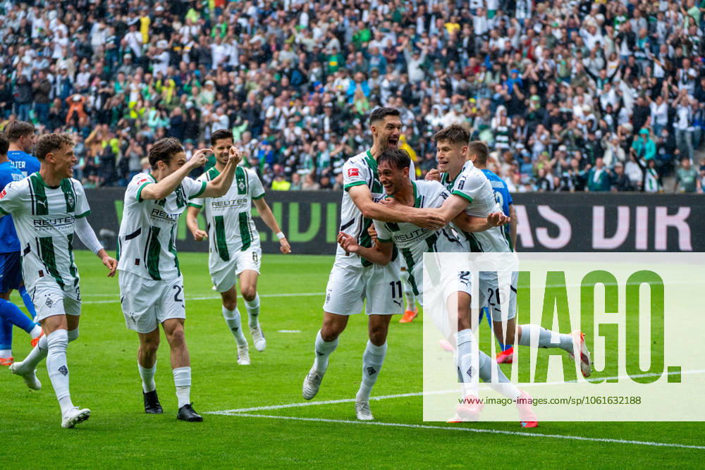 Goal celebration for 1 0 for Borussia Moenchengladbach by Fabia Chiarodia Borussia Moenchengladbach, 02 VfL Borussia Moenchengladbach vs TSG 1899 Hoffenheim, Football, 1 Bundesliga, Matchday 32, Season 2024 2025, 03 05 2025 DFL REGULATES PROHIBIT ANY USE OF PHOTOGRAPHS AS IMAGE SEQUENCES AND OR QUASI VIDEO VfL Borussia Moenchengladbach vs TSG 1899 Hoffenheim, Football, 1 Bundesliga, Matchday 32, Season 2024 2025, 03 05 2025 Moenchengladbach