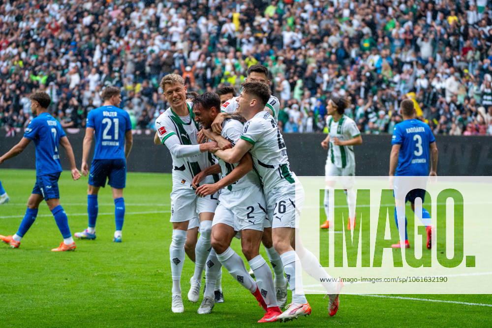 Goal celebration for 1 0 for Borussia Moenchengladbach by Fabia Chiarodia Borussia Moenchengladbach, 02 VfL Borussia Moenchengladbach vs TSG 1899 Hoffenheim, Football, 1 Bundesliga, Matchday 32, Season 2024 2025, 03 05 2025 DFL REGULATES PROHIBIT ANY USE OF PHOTOGRAPHS AS IMAGE SEQUENCES AND OR QUASI VIDEO VfL Borussia Moenchengladbach vs TSG 1899 Hoffenheim, Football, 1 Bundesliga, Matchday 32, Season 2024 2025, 03 05 2025 Moenchengladbach