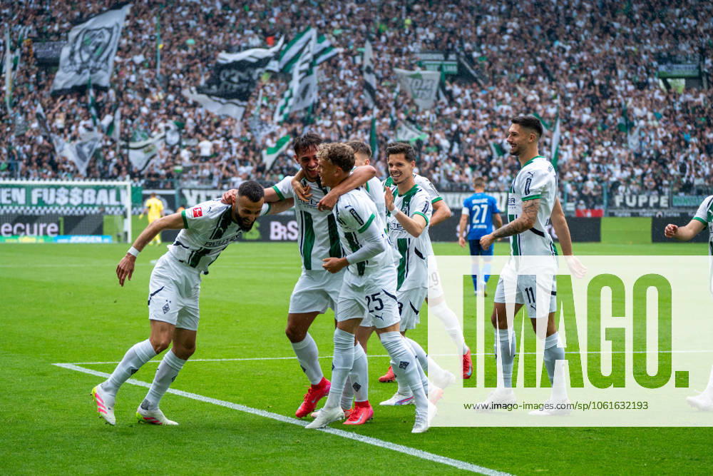 Goal celebration for 1 0 for Borussia Moenchengladbach by Fabia Chiarodia Borussia Moenchengladbach, 02 VfL Borussia Moenchengladbach vs TSG 1899 Hoffenheim, Football, 1 Bundesliga, Matchday 32, Season 2024 2025, 03 05 2025 DFL REGULATES PROHIBIT ANY USE OF PHOTOGRAPHS AS IMAGE SEQUENCES AND OR QUASI VIDEO VfL Borussia Moenchengladbach vs TSG 1899 Hoffenheim, Football, 1 Bundesliga, Matchday 32, Season 2024 2025, 03 05 2025 Moenchengladbach