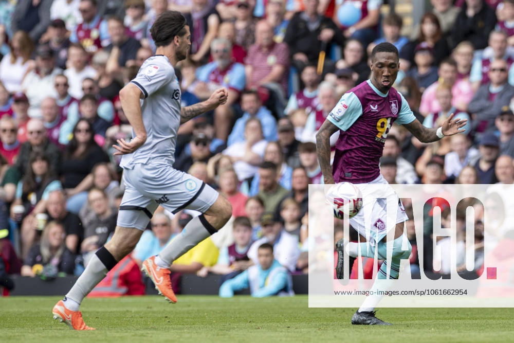 Burnley FC v Millwall FC - Sky Bet Championship Jaidon Anthony 11 of Burnley FC is in possession of the ball during the Sky Bet Championship match between Burnley and Millwall at Turf Moor in Burnley, on May 3, 2025. Burnley Lancashire