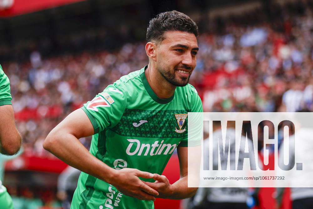 Sevilla FC v CD Leganes - La Liga EA Sports Munir El Haddadi of CD Leganes celebrates a goal during the La Liga EA Sports match between Sevilla FC and CD Leganes at Sanchez Pizjuan in Seville, Spain, on May 4, 2025. Seville Spain
