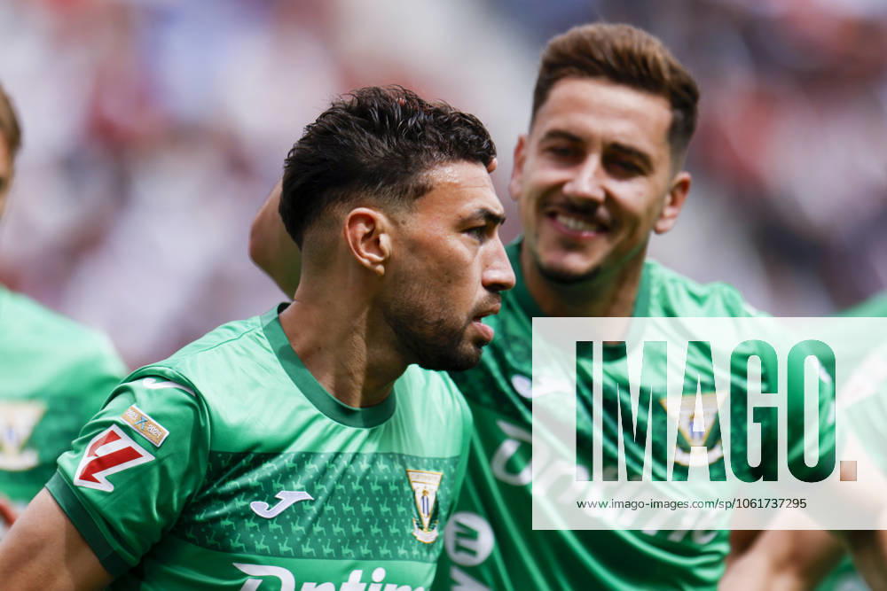 Sevilla FC v CD Leganes - La Liga EA Sports Munir El Haddadi of CD Leganes celebrates a goal during the La Liga EA Sports match between Sevilla FC and CD Leganes at Sanchez Pizjuan in Seville, Spain, on May 4, 2025. Seville Spain