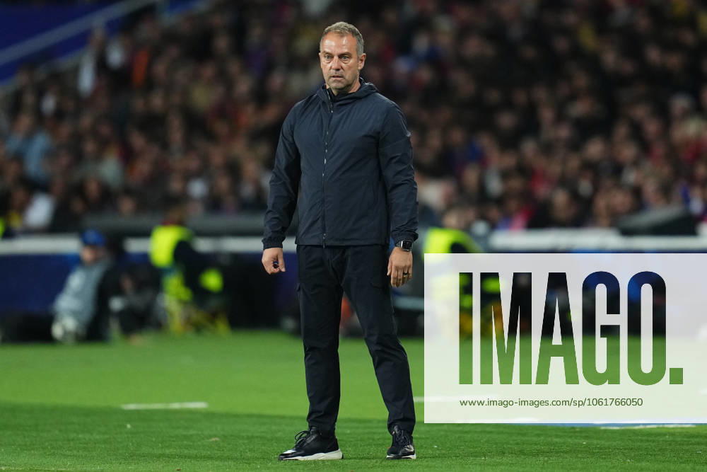 ESP: FC Barcelona, Barca Inter de Milan. UEFA Champions League match. Semi-Finals, firs leg FC Barcelona head coach Hansi Flick during the UEFA Champions League match, Semi-Finals, firs leg, between FC Barcelona and Inter de Milan played at Lluis Companys Stadium on April 30 2025 in Barcelona Spain. kpng
