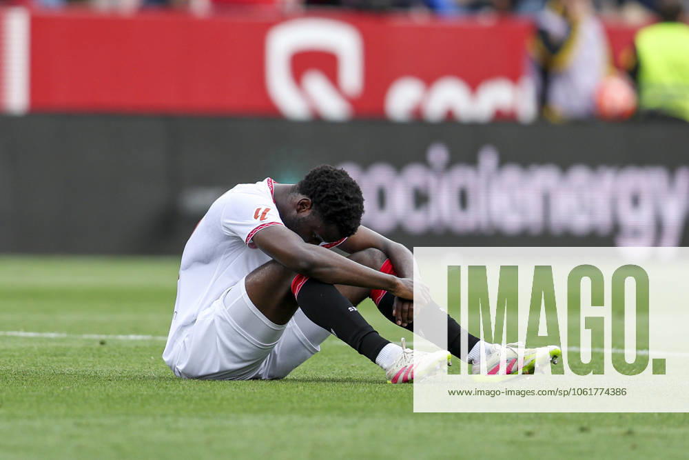ESP: Sevilla FC-CD Leganes. La Liga EA Sports. Date 34. Sebastien Haller of CD Leganes during the La Liga EA Sports match between Sevilla FC and CD Leganes played at Ramon Sanchez Pizjuan Stadium on May 04, 2025 in Sevilla, Spain. kpng
