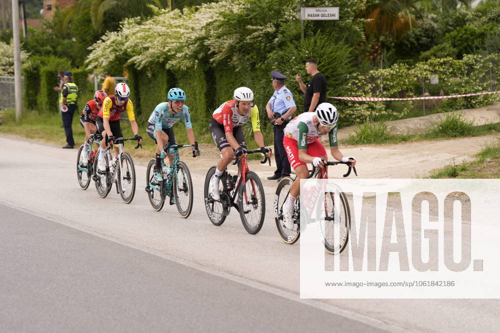 The pack rides during the stage 1 of the Giro dItalia from Durazzo (Durres) to Tirana (Tirane), Albania- Friday, May 9, 2025. - cycling.