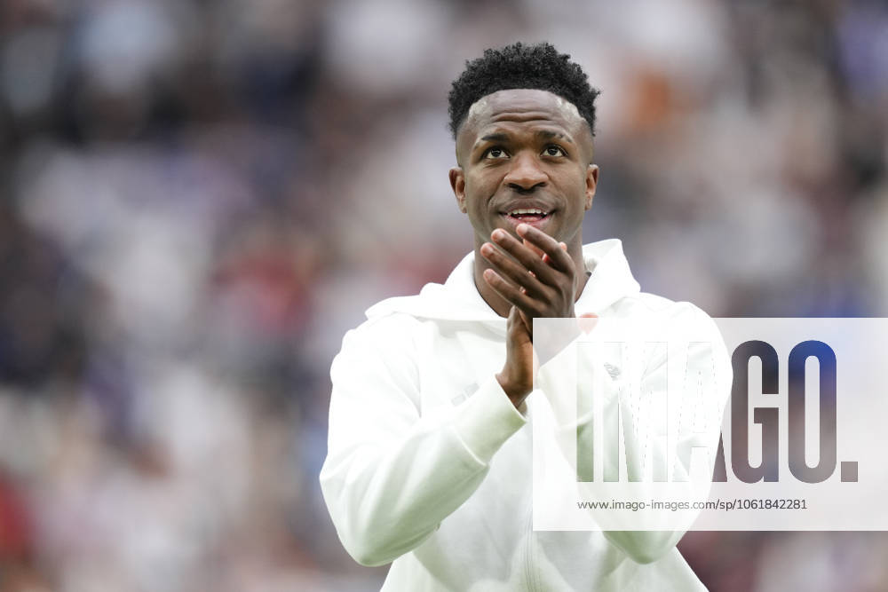 Real Madrid CF v RC Celta de Vigo - La Liga EA Sports Vinicius Junior left winger of Real Madrid and Brazil during the La Liga match between Real Madrid CF and RC Celta de Vigo at Estadio Santiago Bernabeu on May 4, 2025 in Madrid, Spain. Madrid Spain