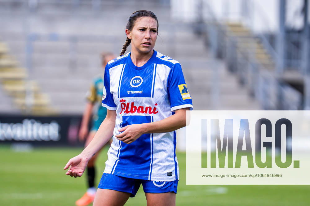 OB Q v HB Koge, Gjensidige Kvindeliga football, Odense, Denmark Odense, Denmark. 10th, May 2025. Zoe Hasenauer (16) of OB Q seen during the Gjensidige Kvindeliga match between OB Q and HB Koge at Nature Energy Park in Odense. Denmark, Odense