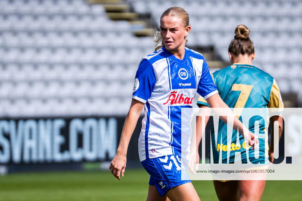 OB Q v HB Koge, Gjensidige Kvindeliga football, Odense, Denmark Odense, Denmark. 10th, May 2025. Anna Krog (19) of OB Q seen during the Gjensidige Kvindeliga match between OB Q and HB Koge at Nature Energy Park in Odense. Denmark, Odense