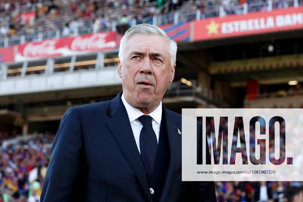 Carlo Ancelotti (Real), MAY 11, 2025 - Football Soccer : Spanish LaLiga EA Sports match between FC Barcelona, Barca 4-3 Real Madrid CF at the Estadi Olimpic Lluis Companys in Barcelona, Spain. Noxthirdxpartyxsales (290245008)