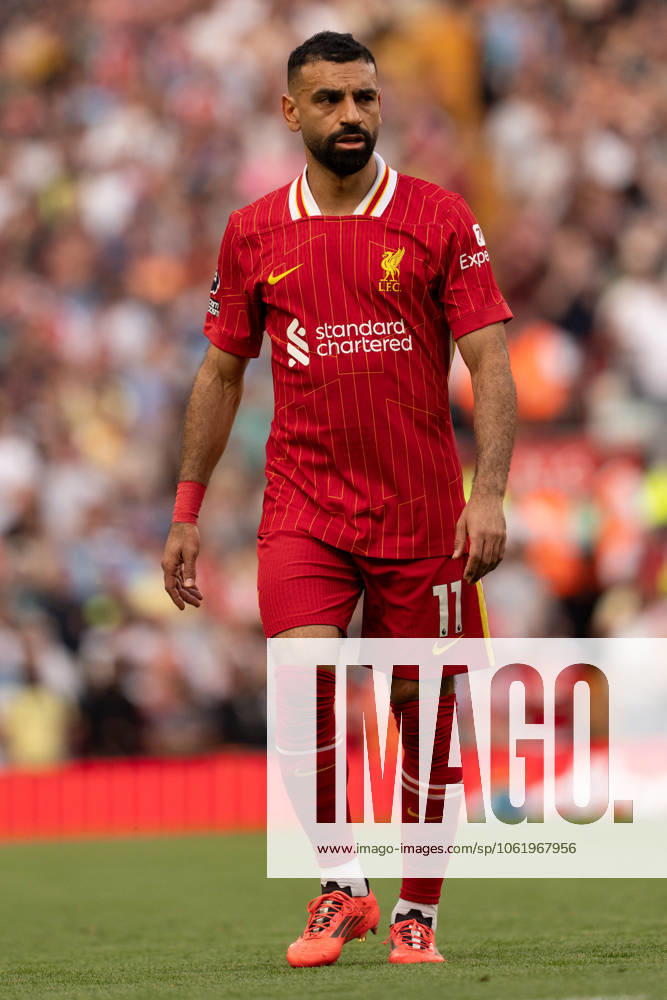 Liverpool FC v Arsenal FC - Premier League Liverpool s Mohamed Salah is seen in action during the Premier League match between Liverpool and Arsenal at Anfield in Liverpool, England, on May 11, 2025. Liverpool Merseyside United Kingdom