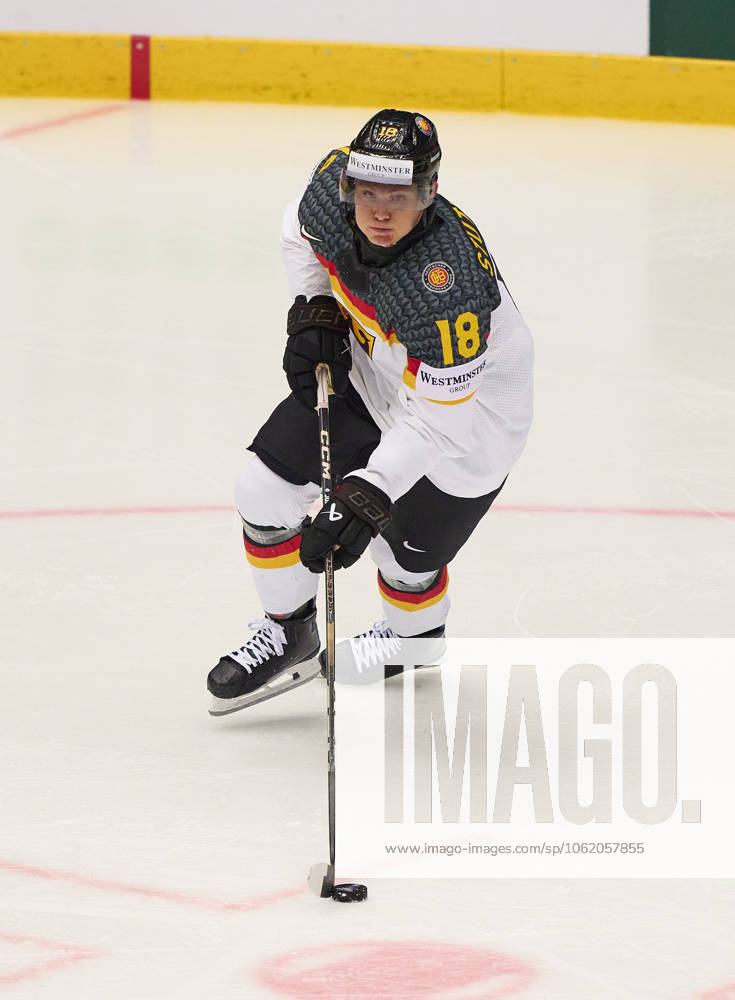 Tim Stützle 18 of Germany in the preliminary round match SWITZERLAND - GERMANY 5-1 of the IIHF Ice hockey, Eishockey World Championship, WM, Weltmeisterschaft Group B in Jyske Bank Arena in Herning, Denmark, May 15, 2025. Season 2024 2025