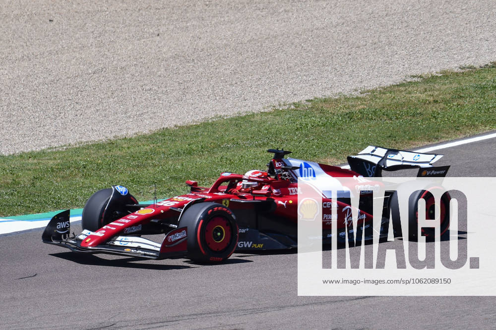MOTORI - Formula 1 - AWS Gran Premio del Made in Italy e dell Emilia Romagna 2025 - Practice 1 and 2 Charles Leclerc of Italy driving the (16) Scuderia Ferrari SF-25 on track during AWS Gran Premio del Made in Italy e dell Emilia Romagna 2025 - Practice 1 and 2, Formula 1 Championship in Imola, Italy, May 16 2025 Imola Italy