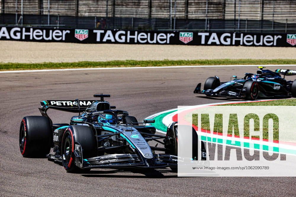 MOTORI - Formula 1 - AWS Gran Premio del Made in Italy e dell Emilia Romagna 2025 - Practice 1 and 2 George Russell (GBR) - Mercedes-AMG PETRONAS F1 Team - Mercedes W16 - Mercedes E Performanceduring Formula 1 AWS Gran Premio del Made in Italy e dell Emilia Romagna 2025 - Autodromo Enzo e Dino Ferrari, Imola (BO) Italy from 15th to 18th May 2025, Imola Italy