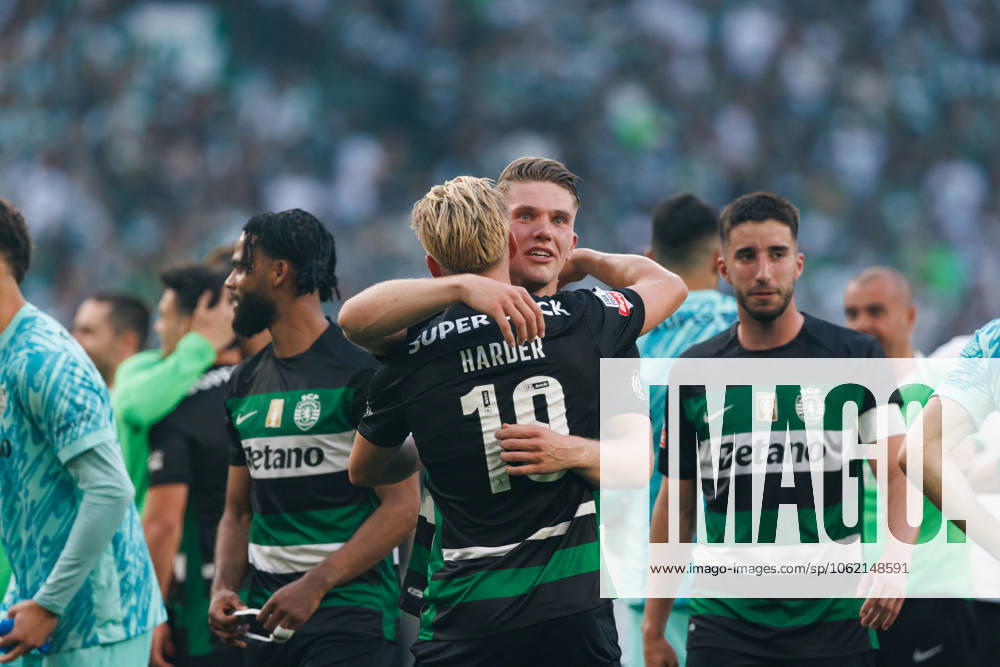 Conrad Harder and Viktor Gyokeres seen during Liga Portugal game between teams of Sporting CP and Vitoria SC at Estadio Jose Alvalade (Maciej Rogowski) Lisbon Estadio Jose Alvalade Portugal