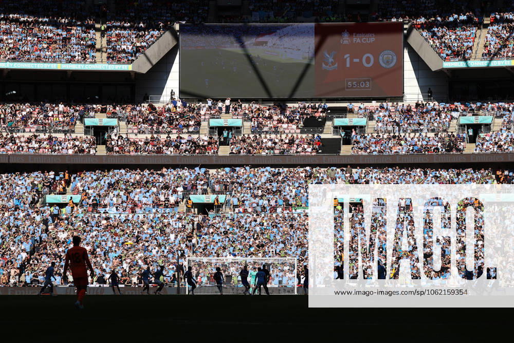 Crystal Palace gegen Manchester City 17. Mai 2025, London FA-Cup-Finale Crystal Palace gegen Manchester City Gesamtansicht des Spiels im Wembley-Stadion Foto Jacques Feeney Abseits London UK