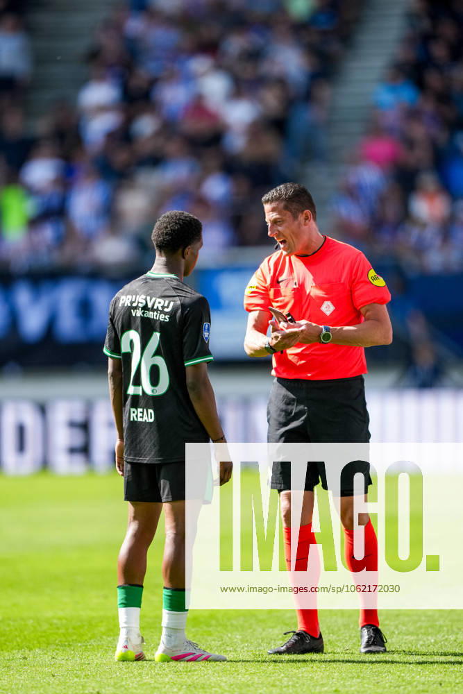 Eredivisie: sc Heerenveen v Feyenoord Heerenveen - Givairo Read of Feyenoord, referee during the thirty-fourth round of the 2024 2025 Eredivisie season. The match is set between sc Heerenveen and Feyenoord at Abe Lenstra Stadion on 18 May 2025 in Heerenveen, The Netherlands.