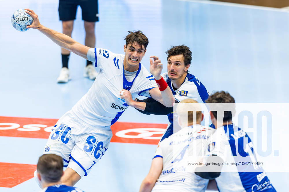 GER, Handball, Men, Season 24 25, 1 Daikin Handball Bundesliga, Matchday 30, ThSV Eisenach VfL Gummersbach Phillip Meyer ThSV Eisenach,27 Julian Koester VfL Gummersbach 99817 Eisenach Werner Assmann Halle Am Sportp Thueringen Germany