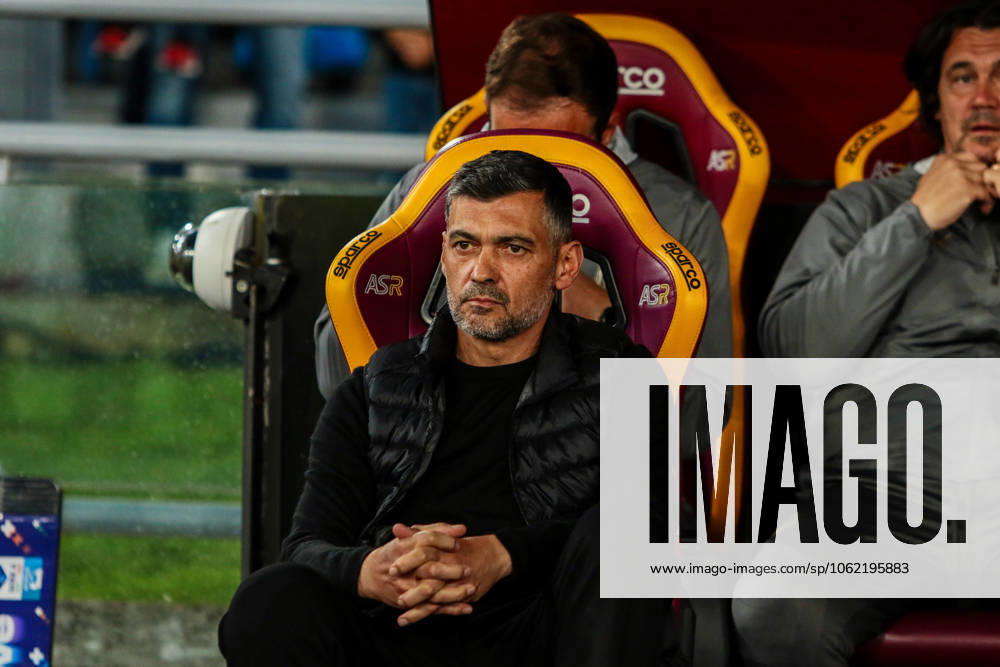 Sergio Sergio Conceicao coach of AC Milan during AS Roma vs AC Milan, Italian soccer Serie A match in Rome, Italy, May 18 2025