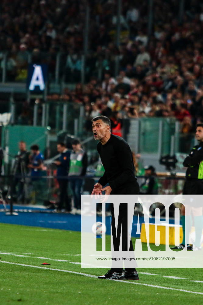 Sergio Sergio Conceicao coach of AC Milan during AS Roma vs AC Milan, Italian soccer Serie A match in Rome, Italy, May 18 2025