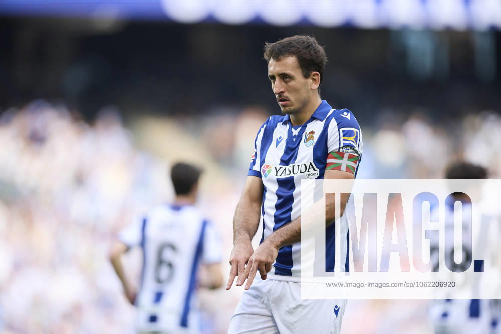 Real Sociead v Girona FC - LaLiga EA Sports Mikel Oyarzabal of Real Sociedad celebrates after scoring goal during the LaLiga EA Sports match between Real Sociedad and Girona FC at Reale Arena on May 18, 2025, in San Sebastian, Spain. San Sebastian Reale Arena Basque Country Spain RL_RSOvGFC_000020