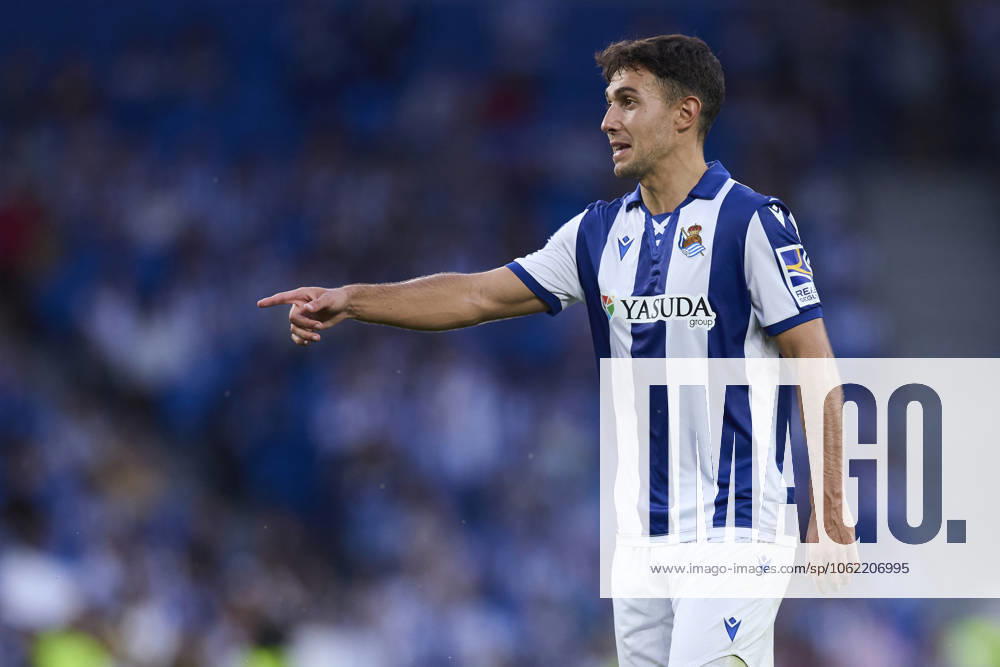 Real Sociead v Girona FC - LaLiga EA Sports Martin Zubimendi of Real Sociedad reacts during the LaLiga EA Sports match between Real Sociedad and Girona FC at Reale Arena on May 18, 2025, in San Sebastian, Spain. San Sebastian Reale Arena Basque Country Spain RL_RSOvGFC_000068