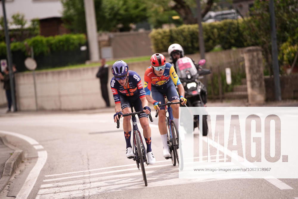 Bardet Romain of Team Picnic Postnl and Vacek Mathias of Lidl-Trek during the stage 13 of the Giro dItalia from Rovigo to Vicenza, Italy - Friday, May 23, 2025. - cycling.