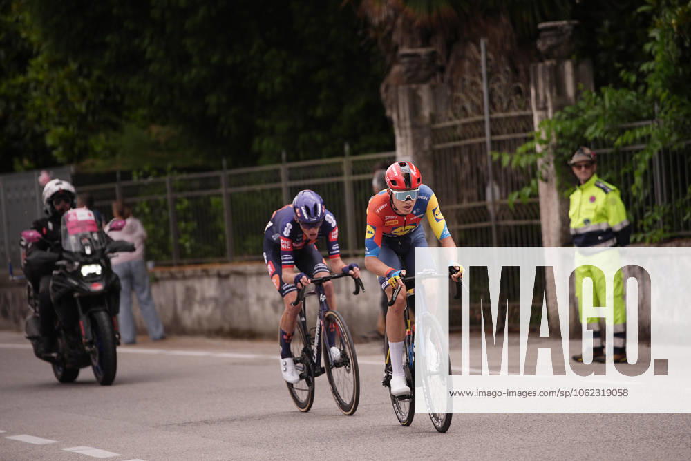 Bardet Romain of Team Picnic Postnl and Vacek Mathias of Lidl-Trek during the stage 13 of the Giro dItalia from Rovigo to Vicenza, Italy - Friday, May 23, 2025. - cycling.