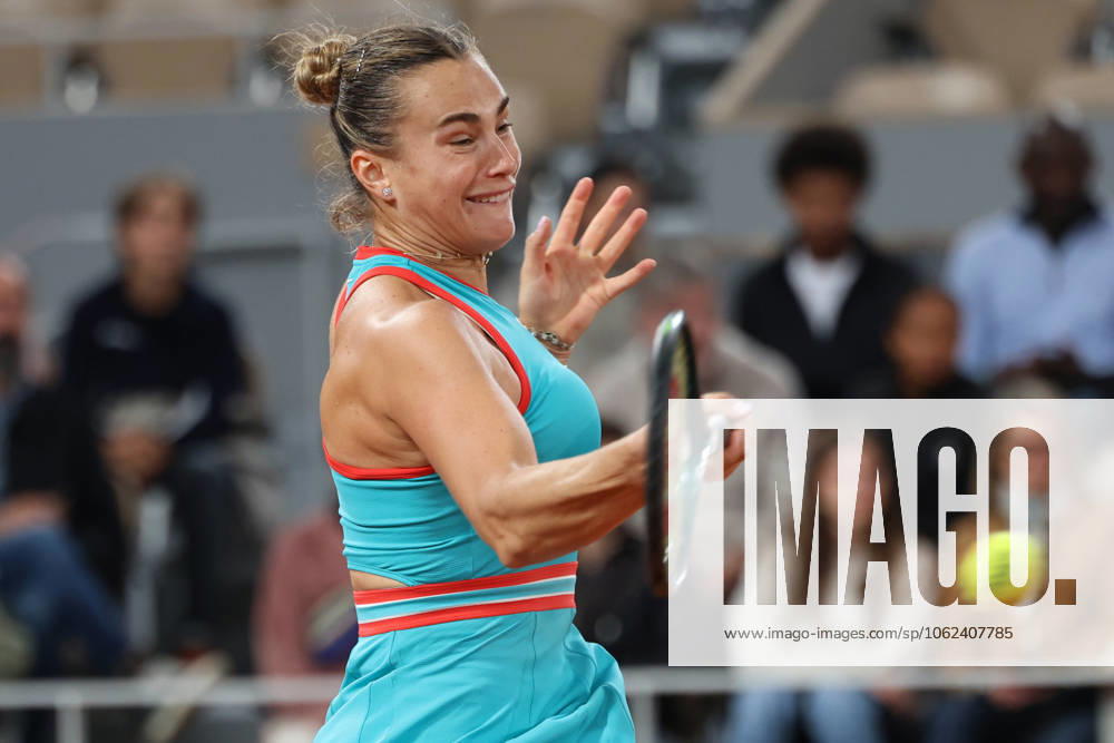 ARYNA SABALENKA during the match against Kamilla Rakhimova in the first round of French Open 2025 at Roland Garros in Paris. Sabalenka won 6:1, 6:0 Paris France - ZUMAc278 20250525_zsp_c278_003