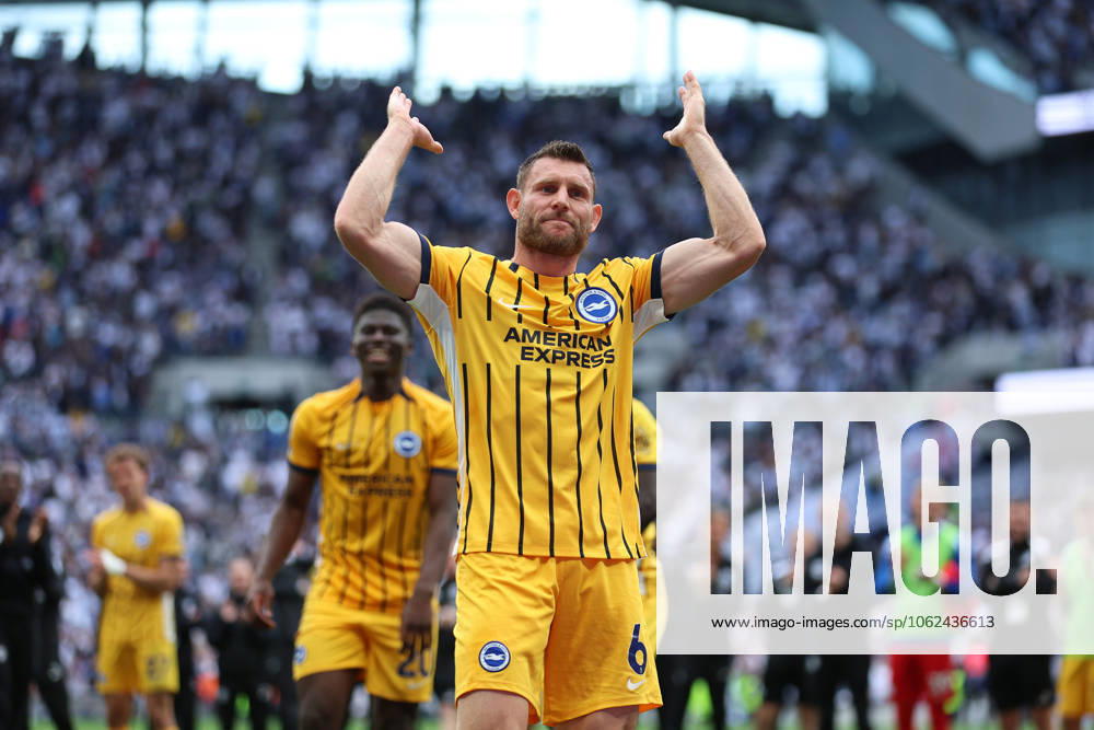 25th May 2025; Tottenham Hotspur Stadium, London, England; Premier League Football, Tottenham Hotspur versus Brighton and Hove Albion; James Milner of Brighton & Hove Albion celebrates towards the Brighton and Hove Albion fans after the match ActionPlus12794120 JohnxPatrickxFletcher Content restricted for UK based newspaper