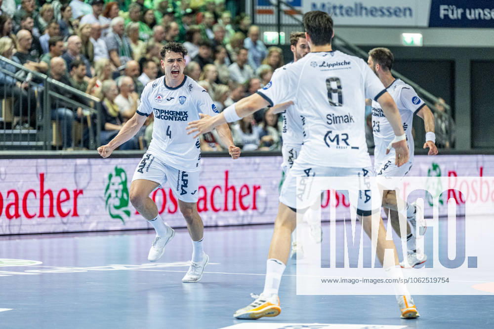 Handball Bundesliga HSG Wetzlar TBV Lemgo Lippe, 28 05 25 Samuel Zehnder TBV Lemgo Lippe, 4 , Frederik Simak TBV Lemgo Lippe, 8 Handball Bundesliga HSG Wetzlar TBV Lemgo Lippe Wetzlar, 28 05 25