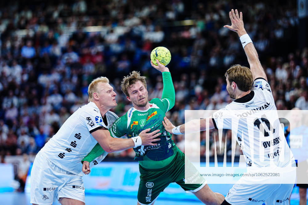 Patrick Wiencek THW Kiel, 17 , Franz Semper SC DHfK Leipzig, 32 , Petter Oeverby THW Kiel, 11 GER, THW Kiel vs SC DHfK Leipzig, Handball, Bundesliga, Matchday, 31, Season 2024 2025, 28 05 2025 GER, THW Kiel vs SC DHfK Leipzig, Handball, Bundesliga, Matchday, 31, Season 2024 2025, 28 05 2025 Kiel