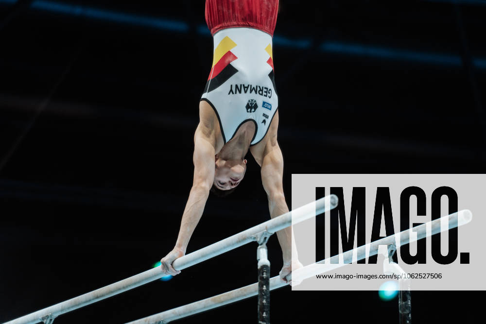 Bilder des Jahres 2025, Sport 05 Mai Leipzig, Germany, May 28th 2025 Timo Eder (GER) at the parallel bars session during the Mixed Team Final Artistic at the Gymnastics European Championships in Leipzig, Germany. (Gabor Baumgarten SPP)