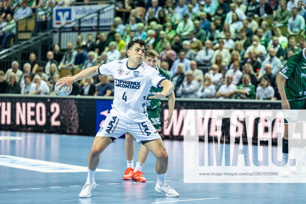 Handball Bundesliga HSG Wetzlar TBV Lemgo Lippe, 28 05 25 Samuel Zehnder TBV Lemgo Lippe, 4 , Domen Novak HSG Wetzlar, 75 Handball Bundesliga HSG Wetzlar TBV Lemgo Lippe Wetzlar, 28 05 25