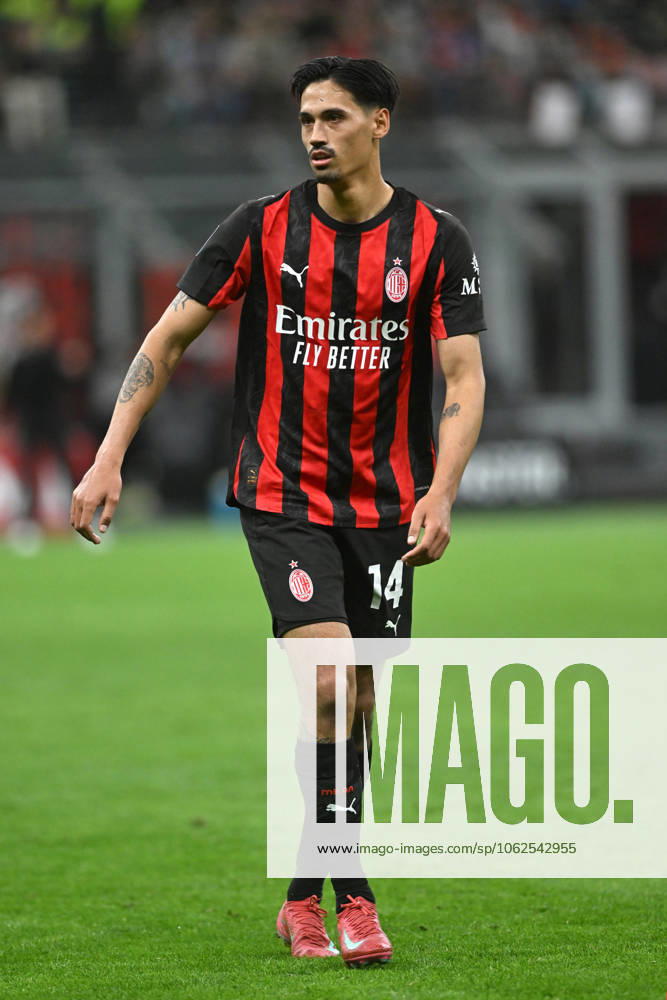 TIJANI REIJNDERS, Serie A 2024-25, Milan-Monza 2-0, Milan New Shirt 2025-26, azione, action, single shot SERIE A 2024-25 MILAN-MONZA 2-0 Milan Maglia Nuova 2025-26