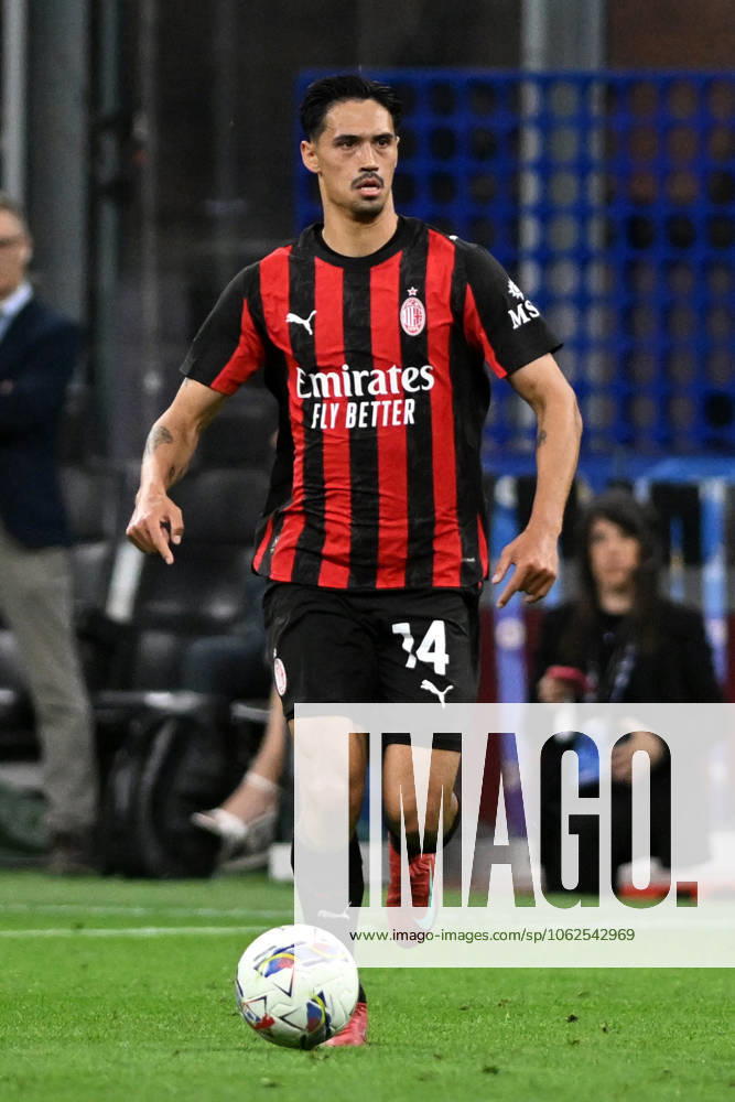 TIJANI REIJNDERS, Serie A 2024-25, Milan-Monza 2-0, Milan New Shirt 2025-26, azione, action, single shot SERIE A 2024-25 MILAN-MONZA 2-0 Milan Maglia Nuova 2025-26
