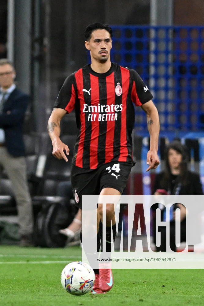TIJANI REIJNDERS, Serie A 2024-25, Milan-Monza 2-0, Milan New Shirt 2025-26, azione, action, single shot SERIE A 2024-25 MILAN-MONZA 2-0 Milan Maglia Nuova 2025-26