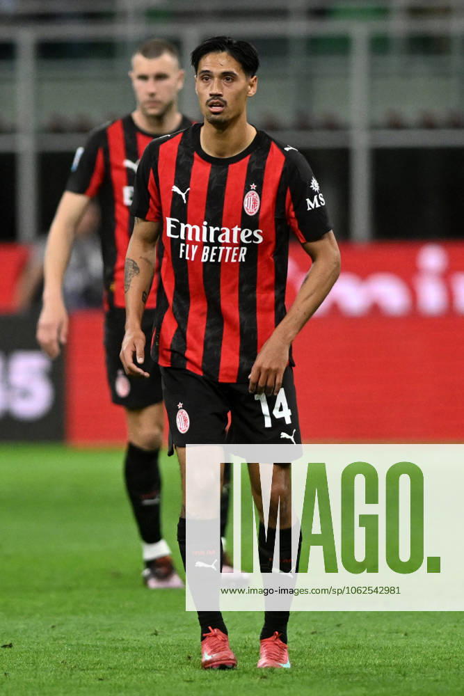 TIJANI REIJNDERS, Serie A 2024-25, Milan-Monza 2-0, Milan New Shirt 2025-26, azione, action, single shot SERIE A 2024-25 MILAN-MONZA 2-0 Milan Maglia Nuova 2025-26
