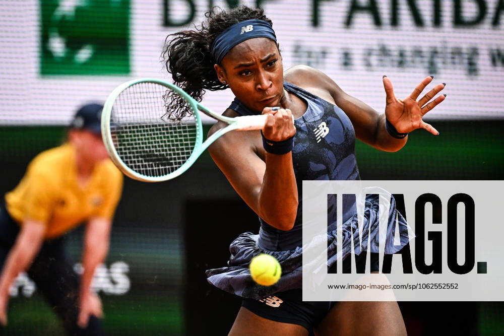 KW22 Bilder des Jahres 2025, Sport 05 Mai May 29, 2025, Paris, France: USA s COCO GAUFF in action against T. Valentova during the fifth day of Roland-Garros 2025, French Open 2025, Grand Slam tennis tournament at Roland-Garros Stadium in Paris. Gauff won the match 6:2 6:4. Paris France - ZUMAm308 20250529_zsp_m308_022