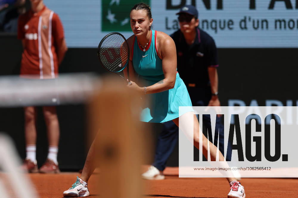 ARYNA SABALENKA during the match against Olga Danilovic of Serbia at the third round of the French Open 2025 at Roland Garros in Paris. Paris France - ZUMAc278 20250530_zsp_c278_004